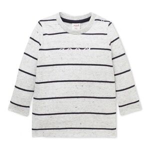 SEED HERITAGE Core Logo Rugby Tee In Cloudy Marle